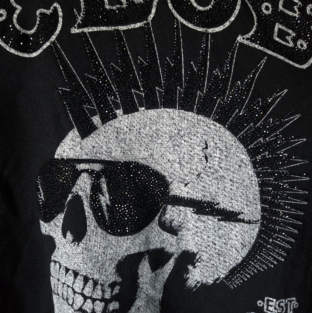 NWOT Lauren Moshi Crystal Anela CBGB sweatshirt - Picture 11 of 15
